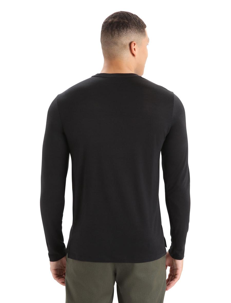 Long Sleeve Icebreaker Merino Sphere II T-Shirt Męskie Czarne | PL 1716HAPK